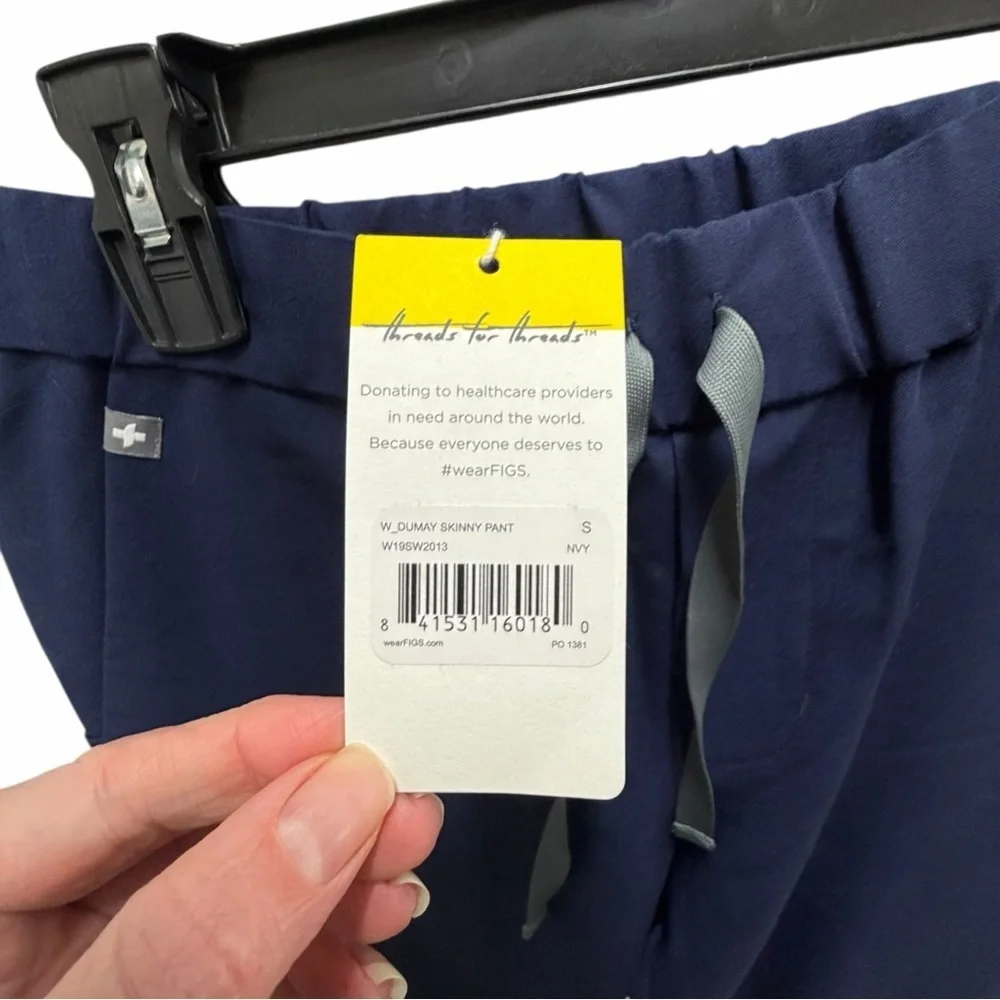 Figs Womens Dumay Skinny  Pants small Navy‎ NWT